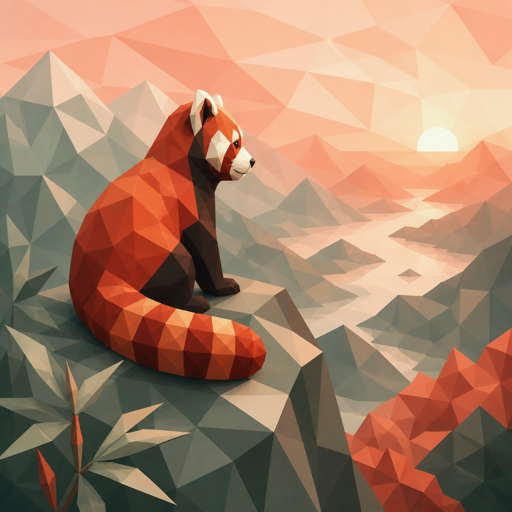 Low Poly: Faceted geometric forms, Clear planes and graphic depth